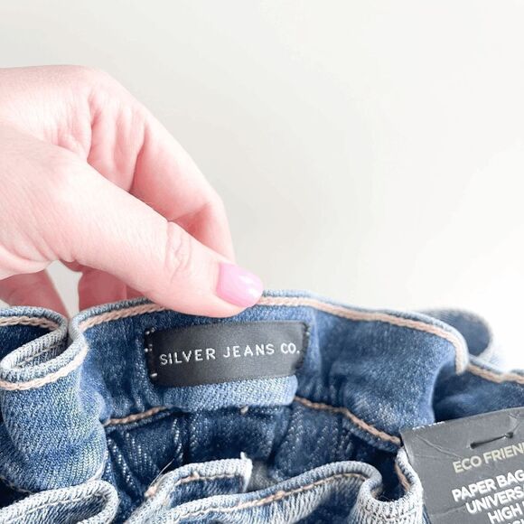 Silver Jeans Co. Womens Denim Pants High Rise Universal Fit Straight Blue Sz 24 - Picture 4 of 11